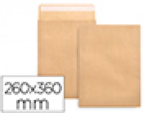 Envelope liderpapel n.12 bolsa folio especial castanho 260x360 mm tira de silicone pack de 250 unidades , Liderpapel , 31944 , 8423473319448